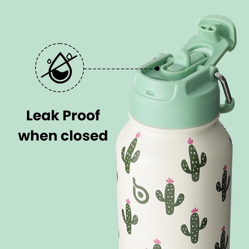BottleBottle 32oz Insulated Water Bottle Stainless Steel Sport Water Bottle with Straw Dual-use Lid Design for Gym with Pill Box - Image 4